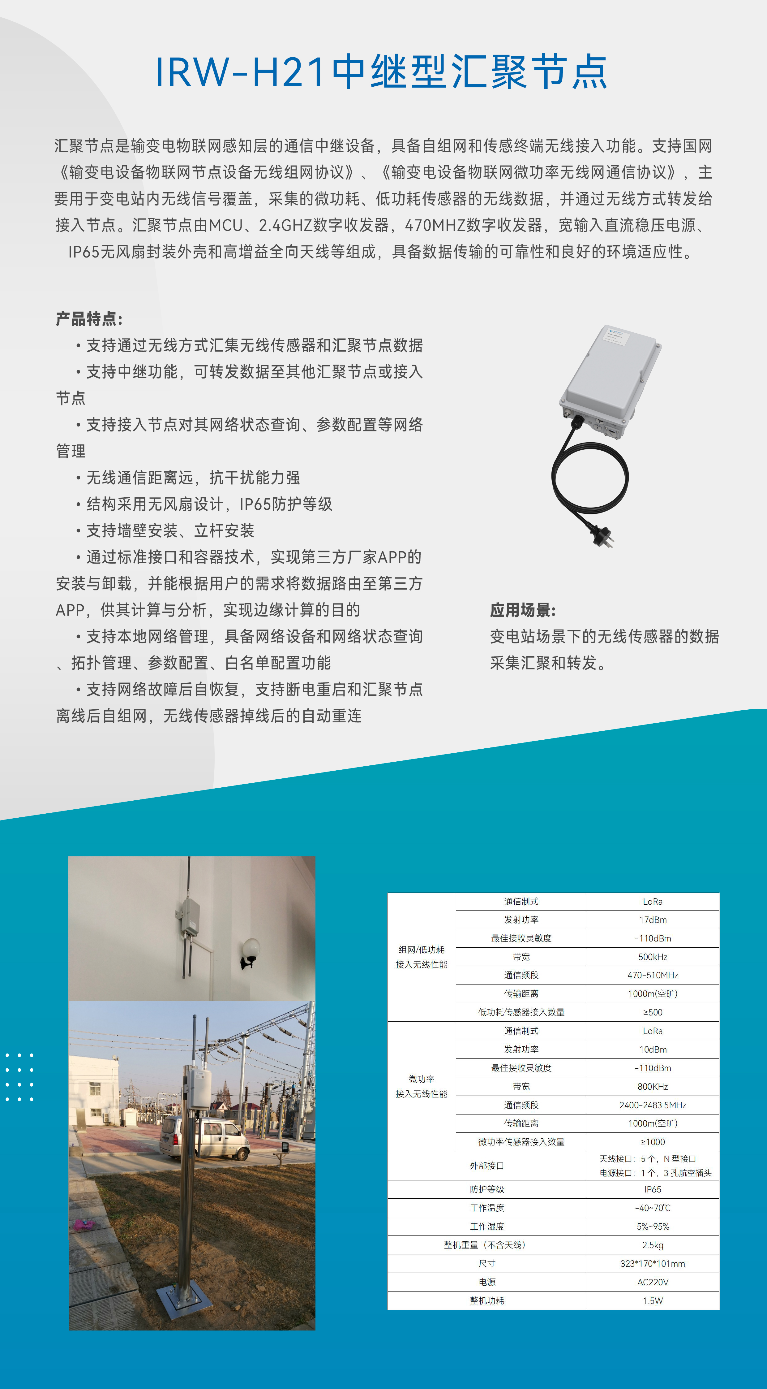 IRW-H21中繼型匯聚節(jié)點(圖1)